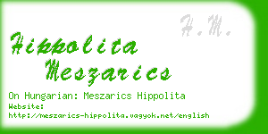 hippolita meszarics business card